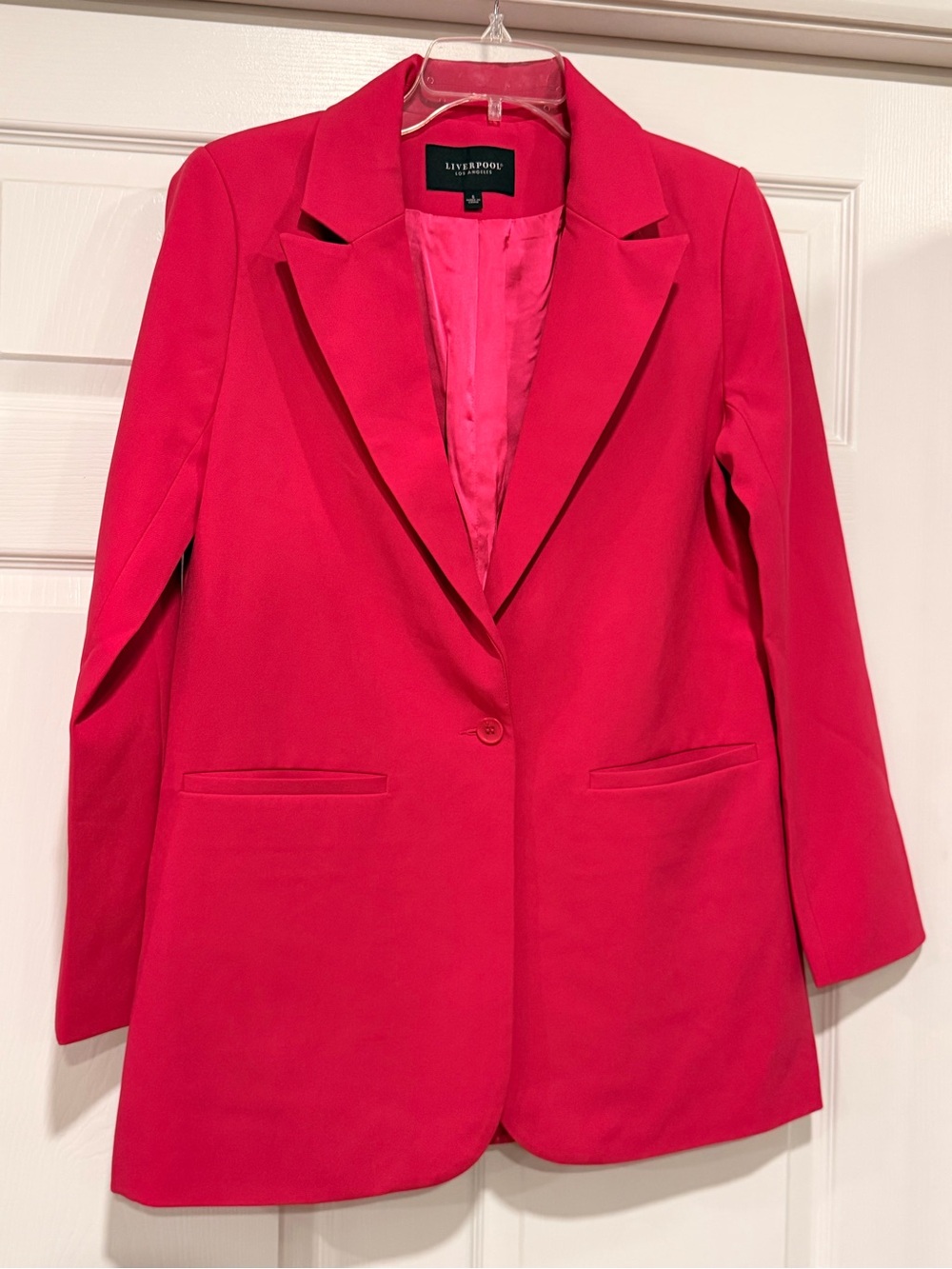 Liverpool Vibrant Hot Pink Single-Button Blazer